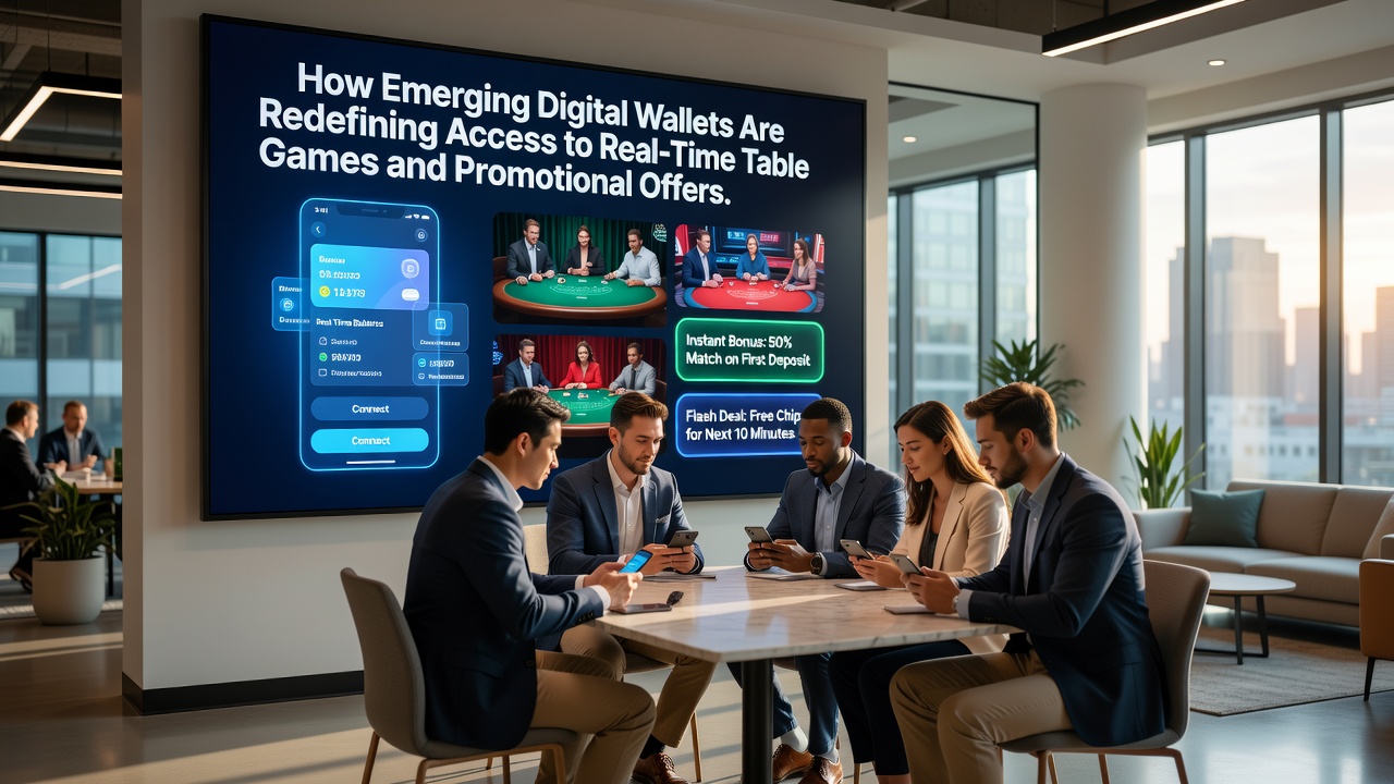 Mobile screen showing real-time table game interface with digital wallet integration
