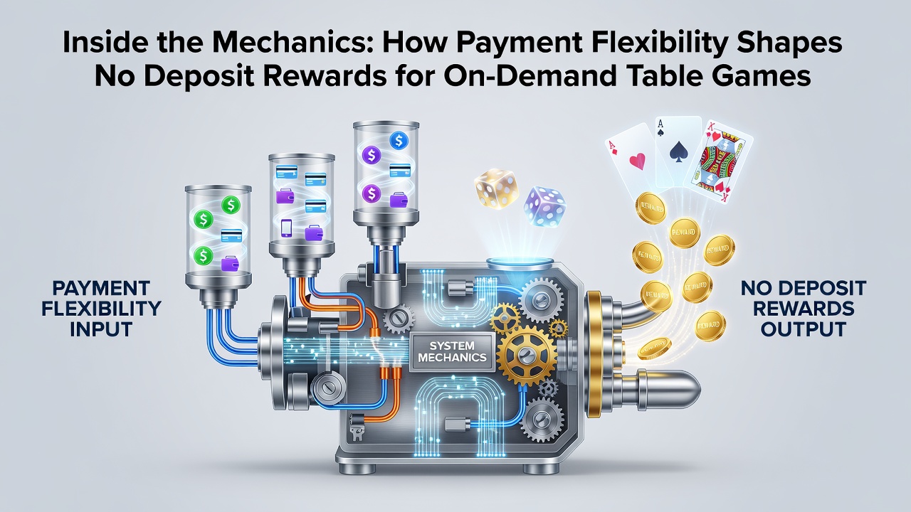 Illustration of digital payment systems interfacing with on-demand table game interfaces in online casino environments