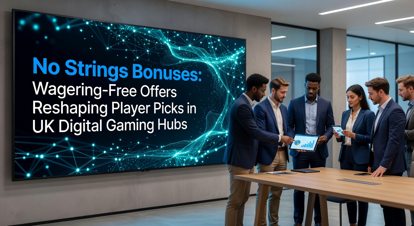Vibrant digital casino interface showcasing a no-wager bonus offer with instant cashout icons and player testimonials highlighting freedom from playthrough requirements