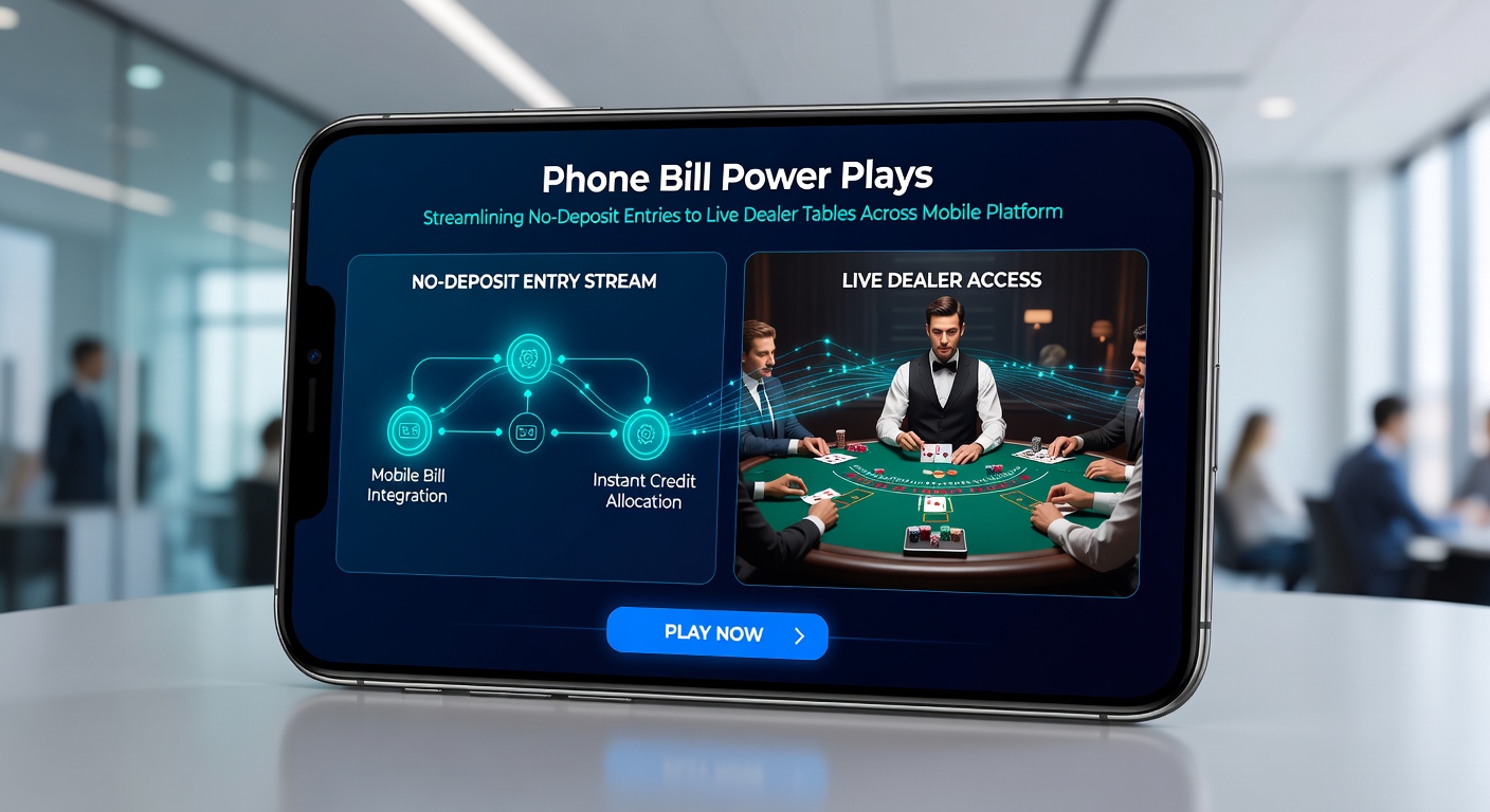 Close-up of a mobile screen showing phone bill confirmation for a no-deposit bonus, transitioning to a live roulette wheel with dealer interaction