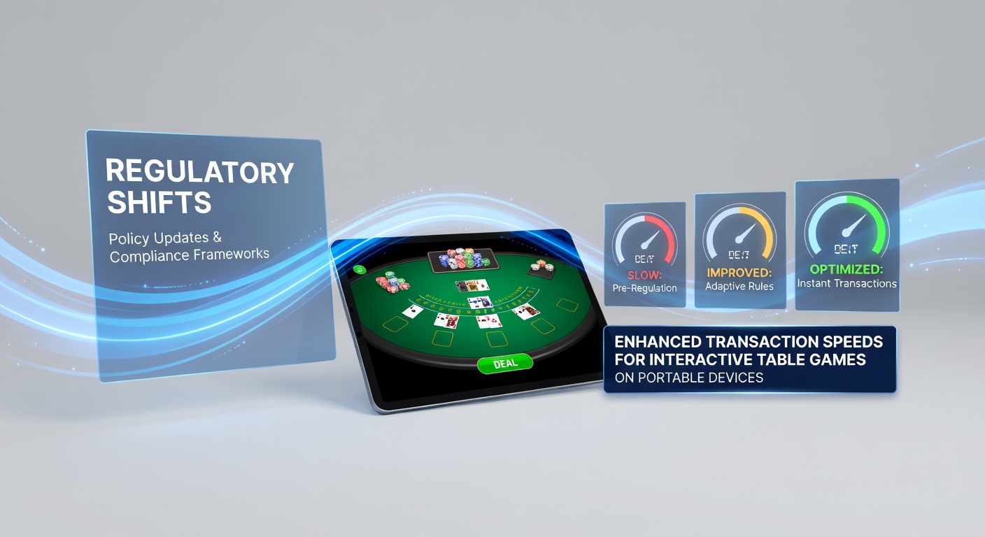 Regulatory framework diagrams showing mobile transaction pathways for interactive table games
