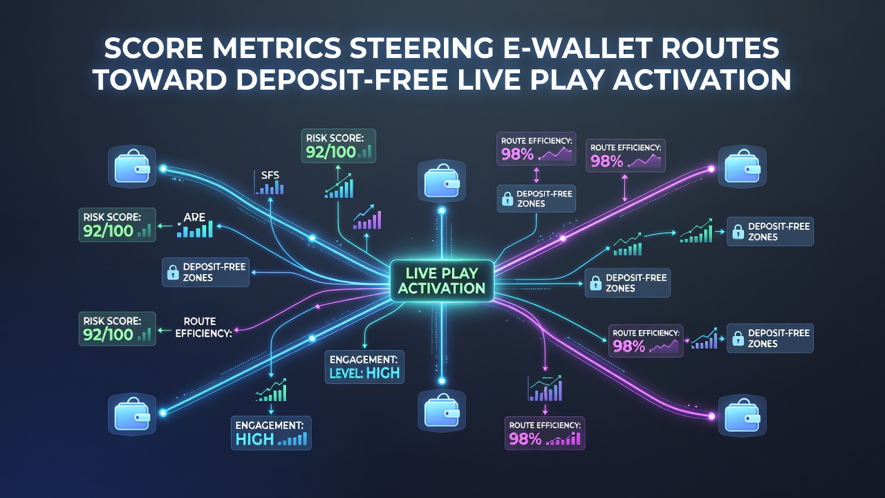 Mobile e-wallet interface showing deposit-free activation flow into live dealer sessions