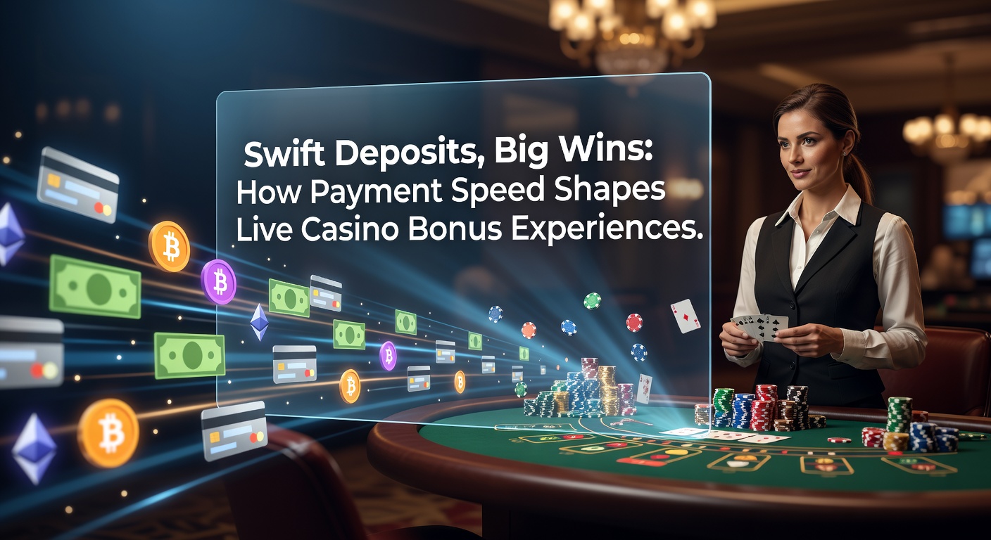 Dynamic live casino table with swift digital payment icons overlayed, capturing the instant thrill of bonus activation