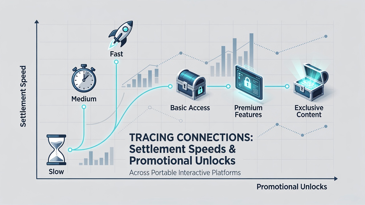Chart displaying settlement time data alongside promotional unlock rates on mobile platforms