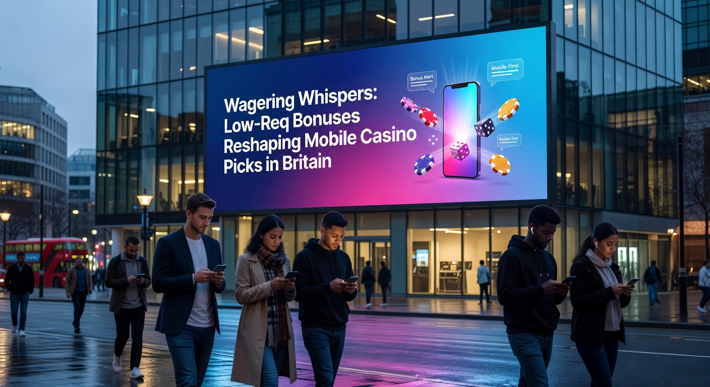 Graph showing rising adoption of low wagering requirement bonuses in UK mobile casinos from 2023 to 2026, with mobile user growth overlaid against traditional desktop trends