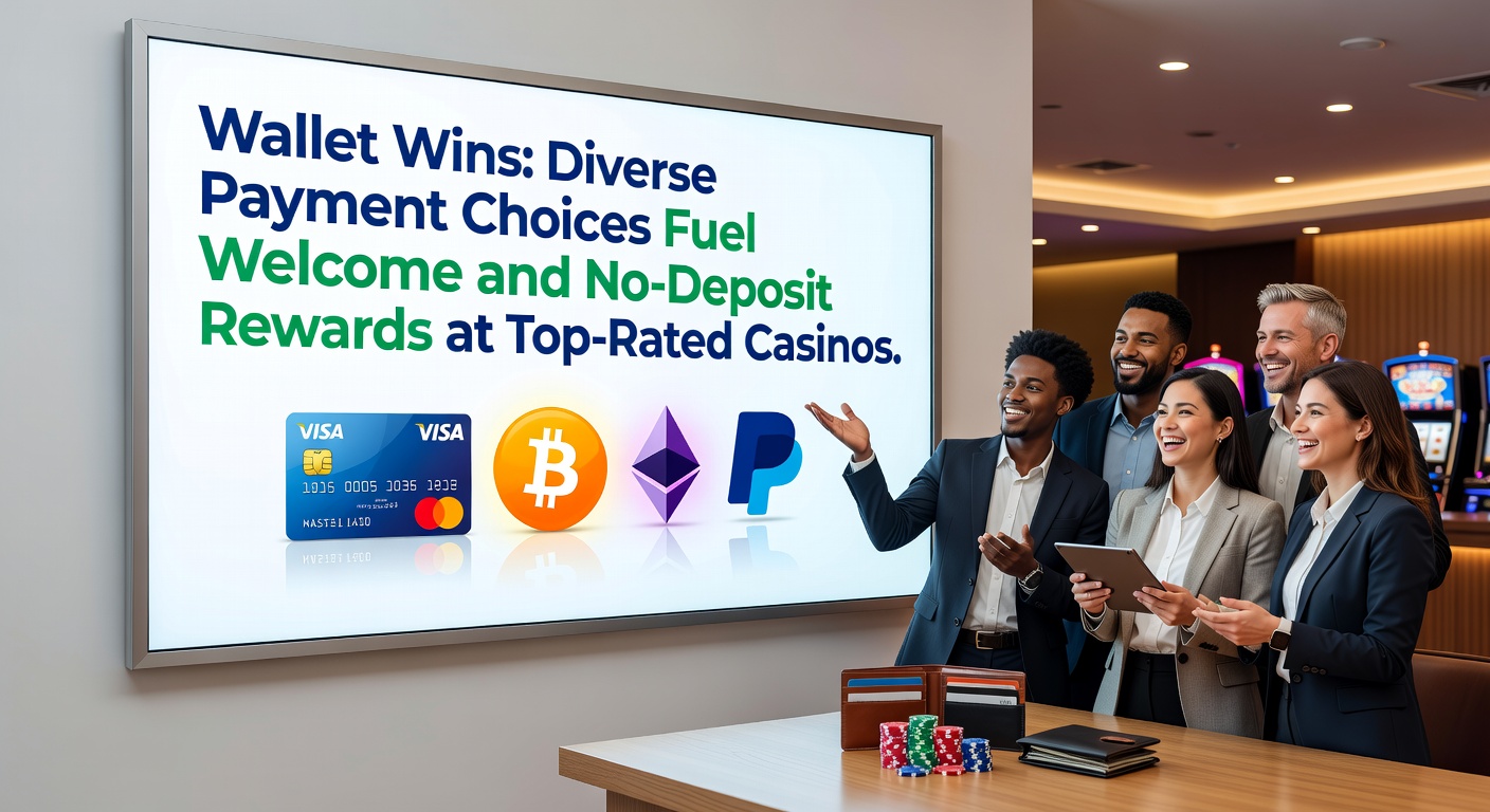 Vibrant digital wallets and casino chips illustrating payment diversity boosting bonuses